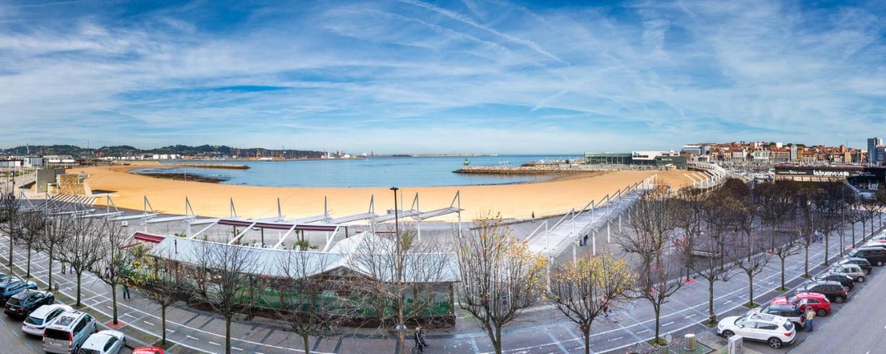 Apartamento Sunset Playa Poniente - Vistas Al Mar Y Centrico Gijón Exterior foto